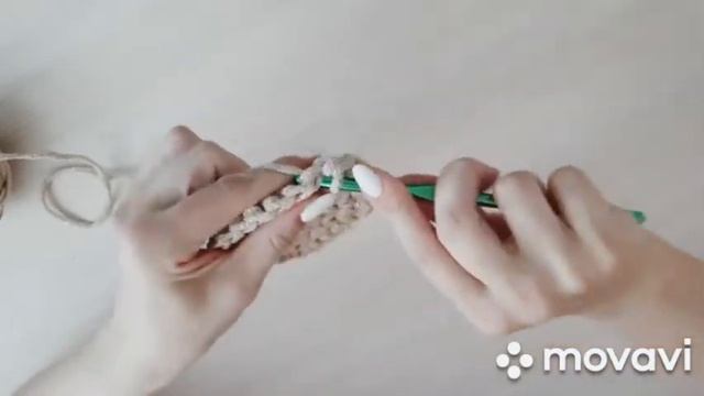 Вязаная круглая корзина крючком • узор 