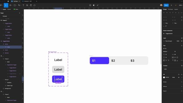 How To Design And Prototype A Segmented Toggle In Figma | Segmented Control
