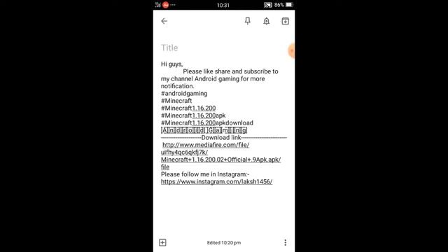 How To Download Minecraft 1.16.200 Official Version || By Android Gaming ||