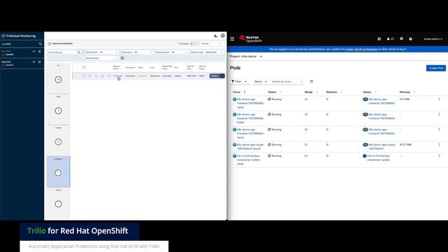 Automatic Application Protection Using Red Hat Advanced Cluster Management With Trilio