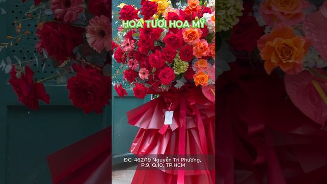 Kệ Hoa Chúc Mừng Khai Trương Màu Đỏ Hồng Phát-Sang Trọng Và Hiện Đại