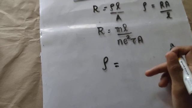 Resistivity In Terms Of Electron Density And Relaxation Time