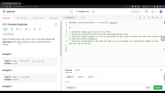 Contains Duplicates  - Leetcode - 217