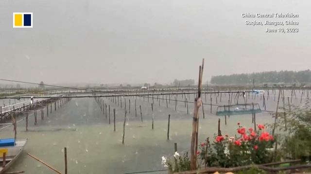 Hailstorms And Heavy Rain Batter China’s Jiangsu Province