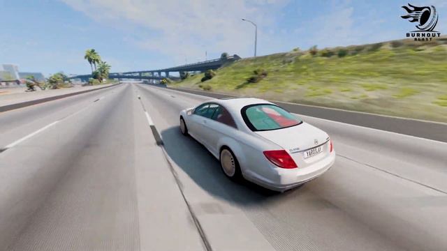 Cars vs Huge Speedbumps   007  - Beamng Drive Crashes  Burnout Blast