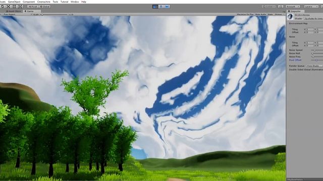 Noise Distorted Skybox Shader