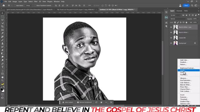 How To Achieve Sharp Black & White Effect In Photoshop | NO PLUGIN