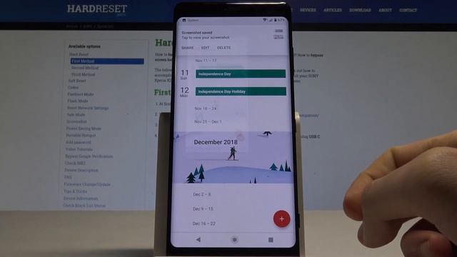 SONY Xperia XZ3 SCREENSHOT  How to Capture Screen