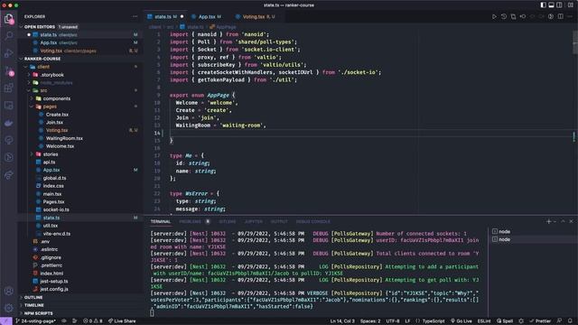 24 - Add Voting/Ranking Page And Events
