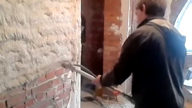 Штукатурная станция 'Тайфун' 1 в работе