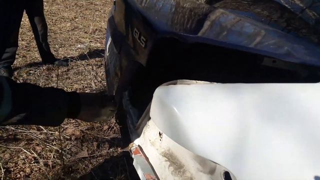 Как мы машину деревом вытягивали Mitsubishi Galant 8