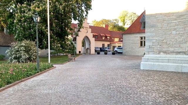 Sweden Walks: Visby Gotland. Streets and people in  medieval world heritage town