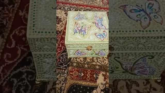 точечная роспись шкатулки