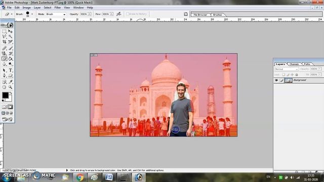Working In Quick Mask Mode In Adobe Photoshop 7.0
