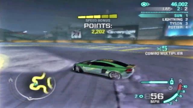 Big Drifts (Challenge Series: Drift On Chinatown Drift - Bronze) | Need For Speed: Carbon On PS2