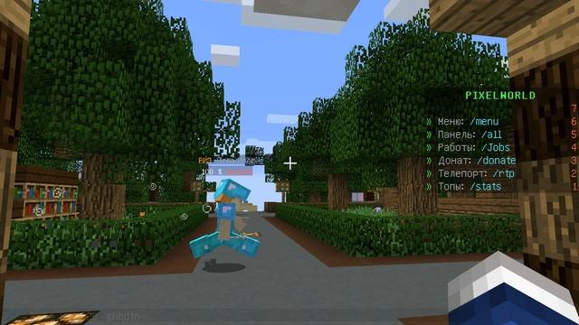 Играем в майнкрафт на сервере PIXEL WORLD