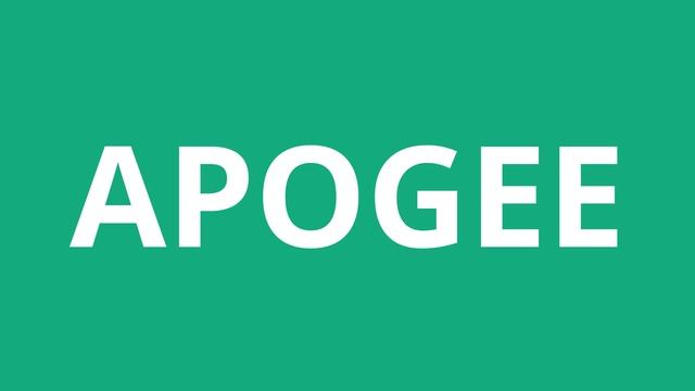How To Pronounce Apogee - Pronunciation Academy
