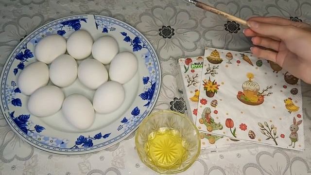 Необычный способ украшения яиц/ Как украсить яйца к Пасхе? /Декупаж яиц #Пасха #яйца #креативно