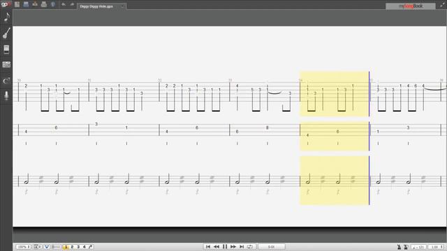 Diggy Diggy Hole IN Guitar GTP + FREE TABS /Dwarf Song.