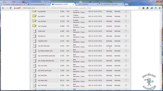 Хостинг RX-name.ua. Устанавливаем Wordpress..