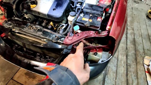 Lacetti 1.8 седан, замена масла, переднего бампера, установка юбки и локеров