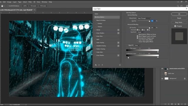 Easy Steps To Turn Your Drawing Into A Digitally Glowing Image In Photoshop | Photoshop SpeedArt