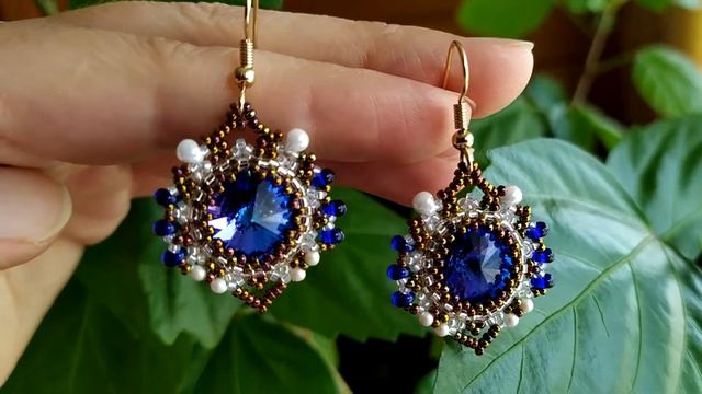 Вечерние серьги с кристаллами Сваровски «Чаровница»