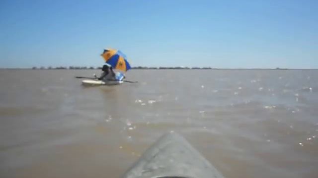 Sailing With Umbrella In A Pelican Getaway 100 Kayak Part 1