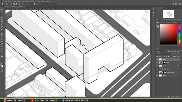 ArchiCAD + Photoshop - Crear Y Editar ESQUEMAS ARQUITECTÓNICOS (Axonometrías)