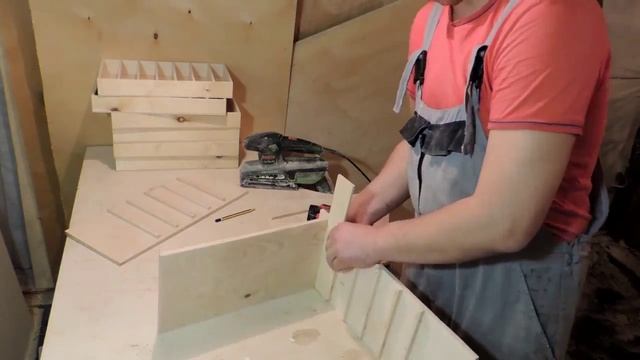 Комодик для ниток мулине. Делаем заготовку для декупажа.