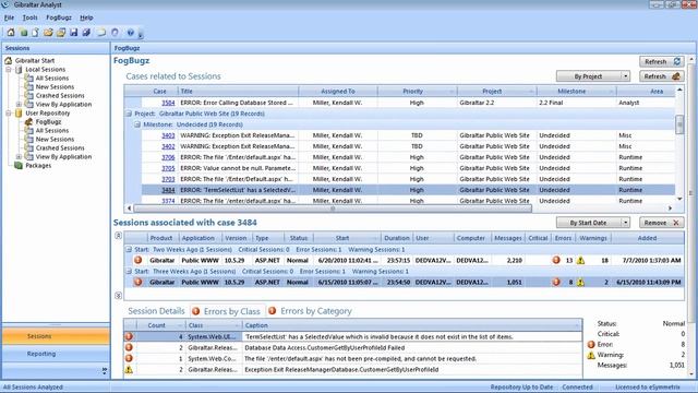 Gibraltar + FogBugz = Better Bug Reporting