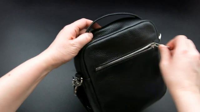 Кожаная сумка мужская через плечо RICCARDO RICCI .  Мужские сумки с ремнем. Барсетки.