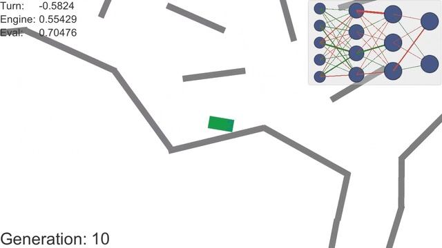 Machine Learning Car Driving Part 1 - Genaration 1-17