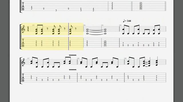 Metallica   Mercyful Fate James Guitar Tablature