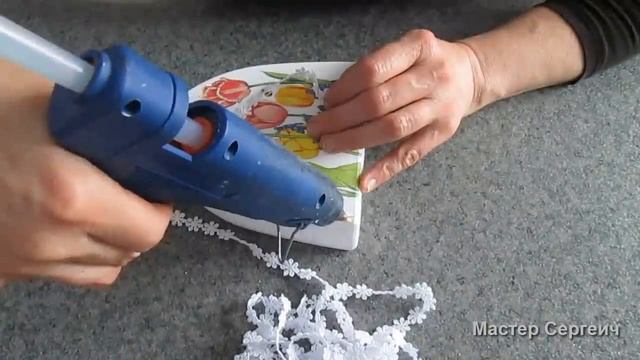 Декор бутылки-Весенние настроение