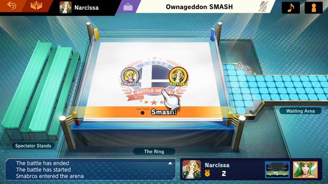 Narcissa (Palutena) Vs Smabros (Link)