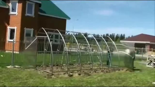 Сборка теплицы Дачная Стрелка под поликарбонат