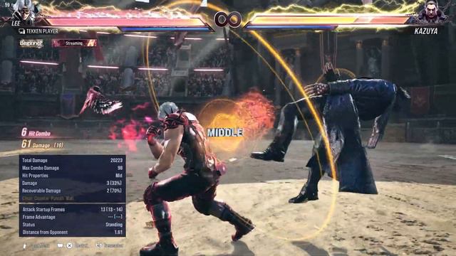 Tekken 8 Lee Chaolan Marvelous Combo Exhibition #combo #tekken8 #leechaolan #marvelous #harisbndesh