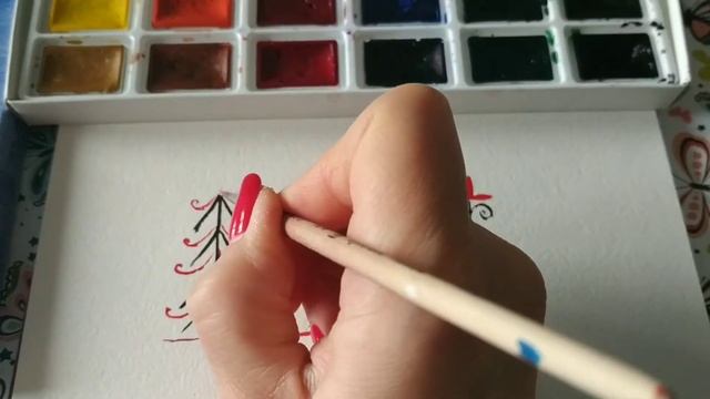 Мастер класс от Artstudio Галина WithPleasure Рисуем коня.Мезенская роспись.