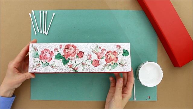 How To Make A Decoupage Box - Painted Box - Decoupage Cardboard Box - Decoupage For Beginners