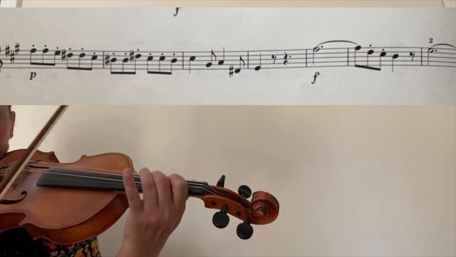 Mozart Sonata In A First Movement Violin Tutorial/allegro Di Molto/sheet Music/close Up/fast