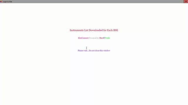 My  KiteApp Trading Terminal