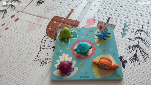PUZZLE ENCASTREMENT TORTUE ET SES AMIS DJECO - BERCEAU MAGIQUE