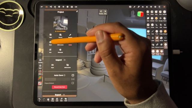 3D Room Lighting And Additive Material Demo On Ipad Pro | Nomad Sculpt