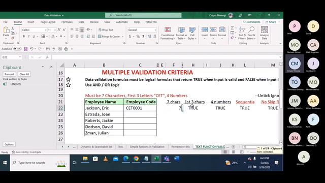 Excel Office Hour 132: Advanced Data Validation Techniques | Crispo Mwangi