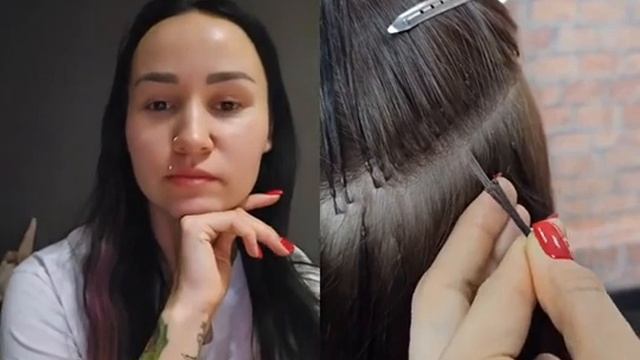 Наращивание волос на короткие волосы #shorts #наращиваниеволос #hair #длинныеволосы #микрокапсулы
