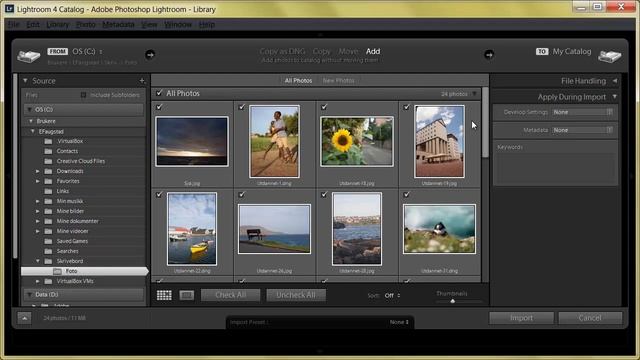 02 Av 15: Importere | Gratis Kurs I Adobe Lightroom 5