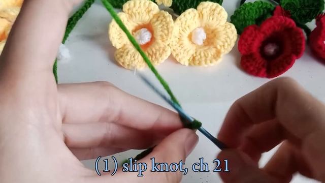 Bell Flower Hair Tie Crochet ✨