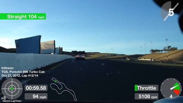 Porsche 911 Turbo At Sears Point (Sonoma Raceway) 10/28/12 1:58