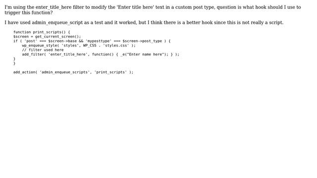 Wordpress: Which Hook Should Be Used In This Case? (2 Solutions!!)